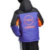 Adidas Neo FW22 Letter Print Zip Hooded Down Jacket Unisex Outerwear Purple HN7205