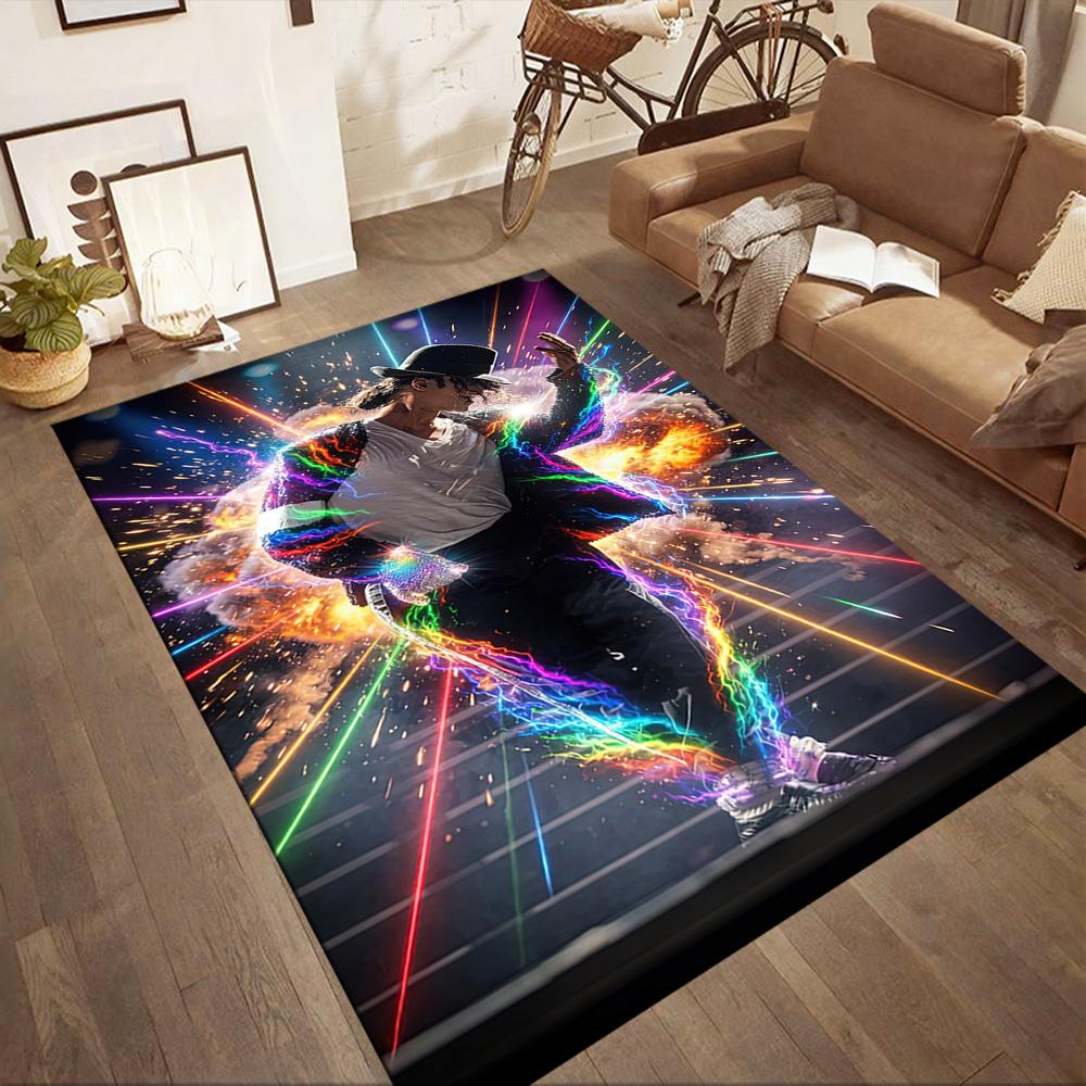Michael Jackson 77 Floor Rug Office Rug Suitable for Dining Room Study room Kitchen Foyer Anti-slip Rug Anime Office Decor