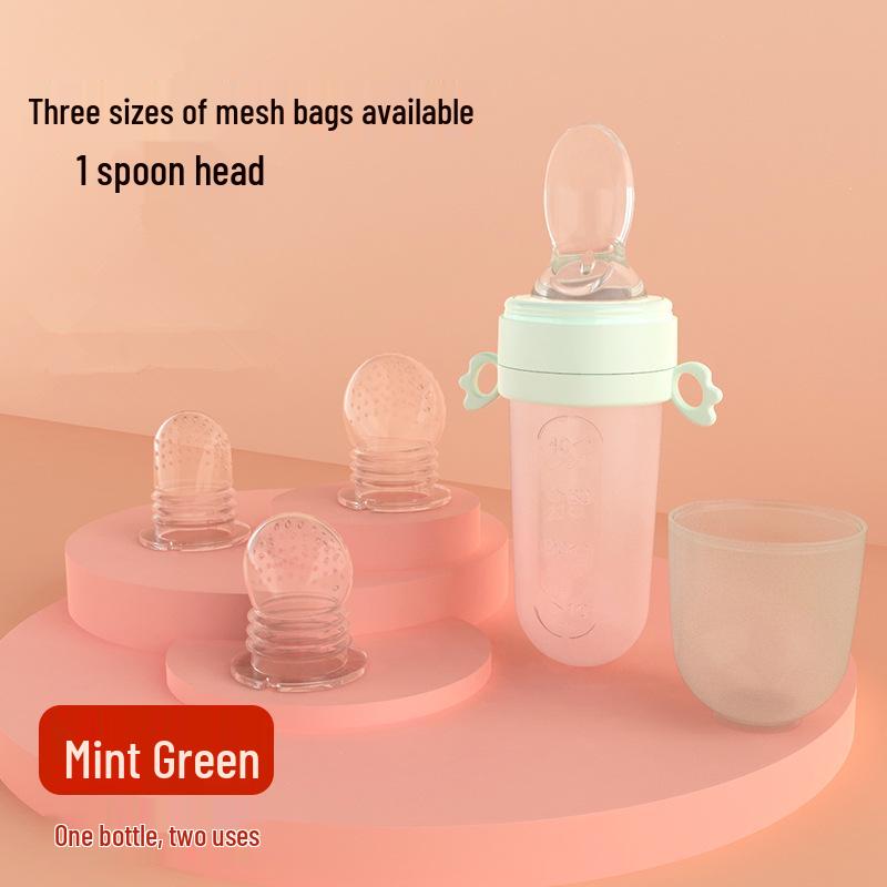 Baby Silicone Teether & Feeder: Rice Cereal, Fruit, Vegetable