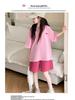 Summer 2026 Girls' Cartoon Print Two-Piece Set: Casual Loose T-Shirt and Shorts