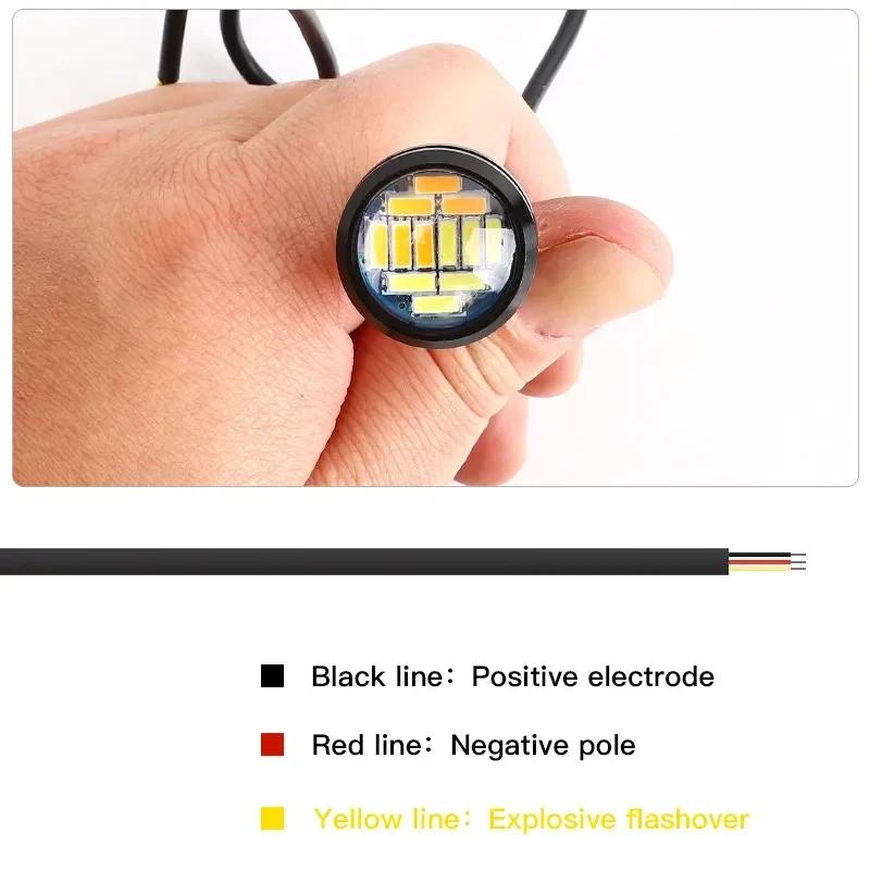 Aircraft Light Motorcycle Eagle Eye LED Flashing Light Motorcycle  and Decoration Car Grille Taillights Navigation Strobe Lights