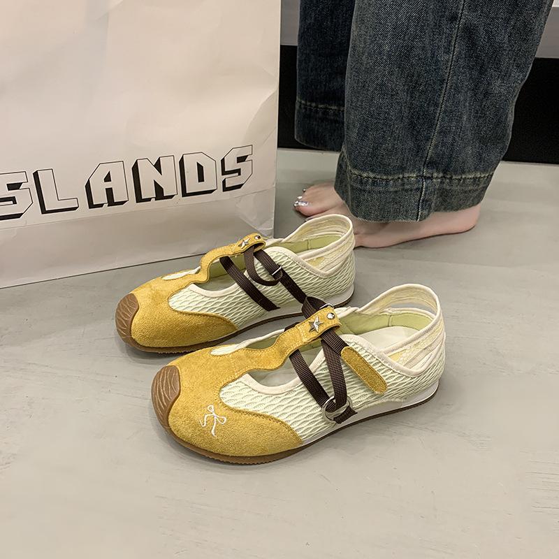 Mesh Mary Jane Shoes Women's 2025 Summer New Fashion Versatile Comfortable Breathable Sports Leisure Lightweight Forrest Gump Shoes