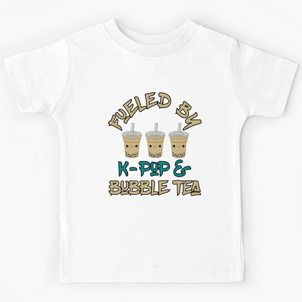 Fueled by K-Pop and Bubble Tea Kids T-Shirt 120