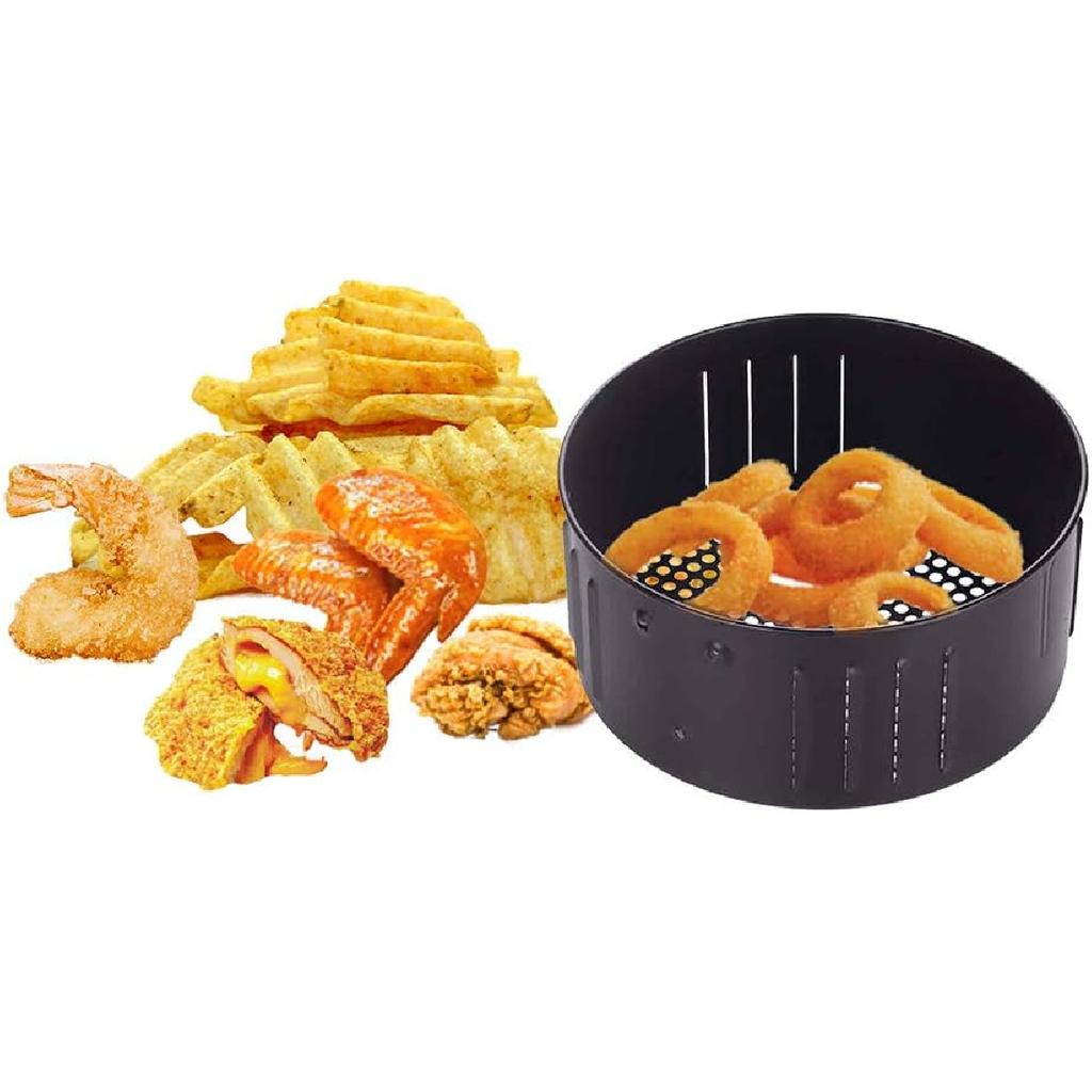 Universal Air Fryer Replacement Basket, Non Stick Air Frying Baking Pan Dish Kitchen Roasting Tin Cooking Drain Oil Baking Tray, Dishwasher Safe
