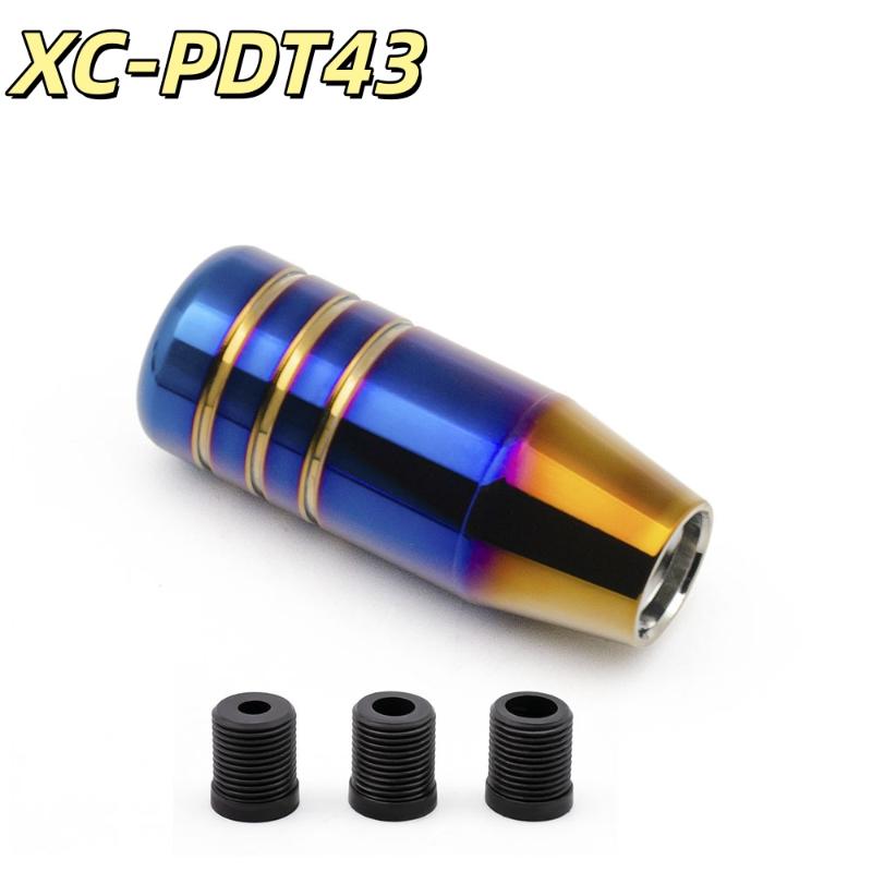 Aluminum Alloy Car Gear Shift Knob Burnt Gradient Finish Anti-Scratch Durable for Universal Auto Modification