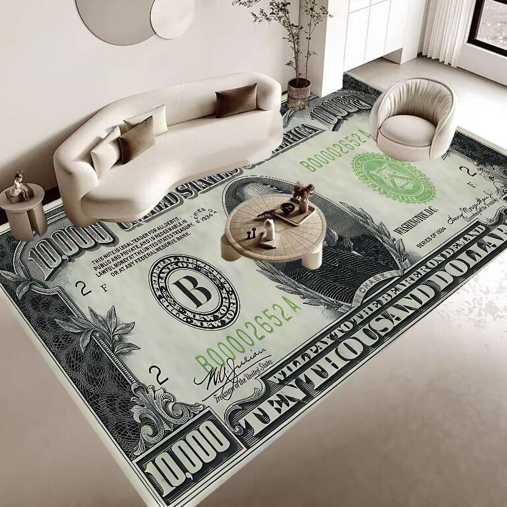 Dollar Geld Fußmatte Retro Mehrfachauswahl Wohnzimmer Küchenteppich Rutschfest Moderne Heimdekoration