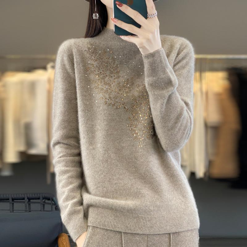 Women S Half Turtleneck Long Sleeve Knit Sweater Casual Top