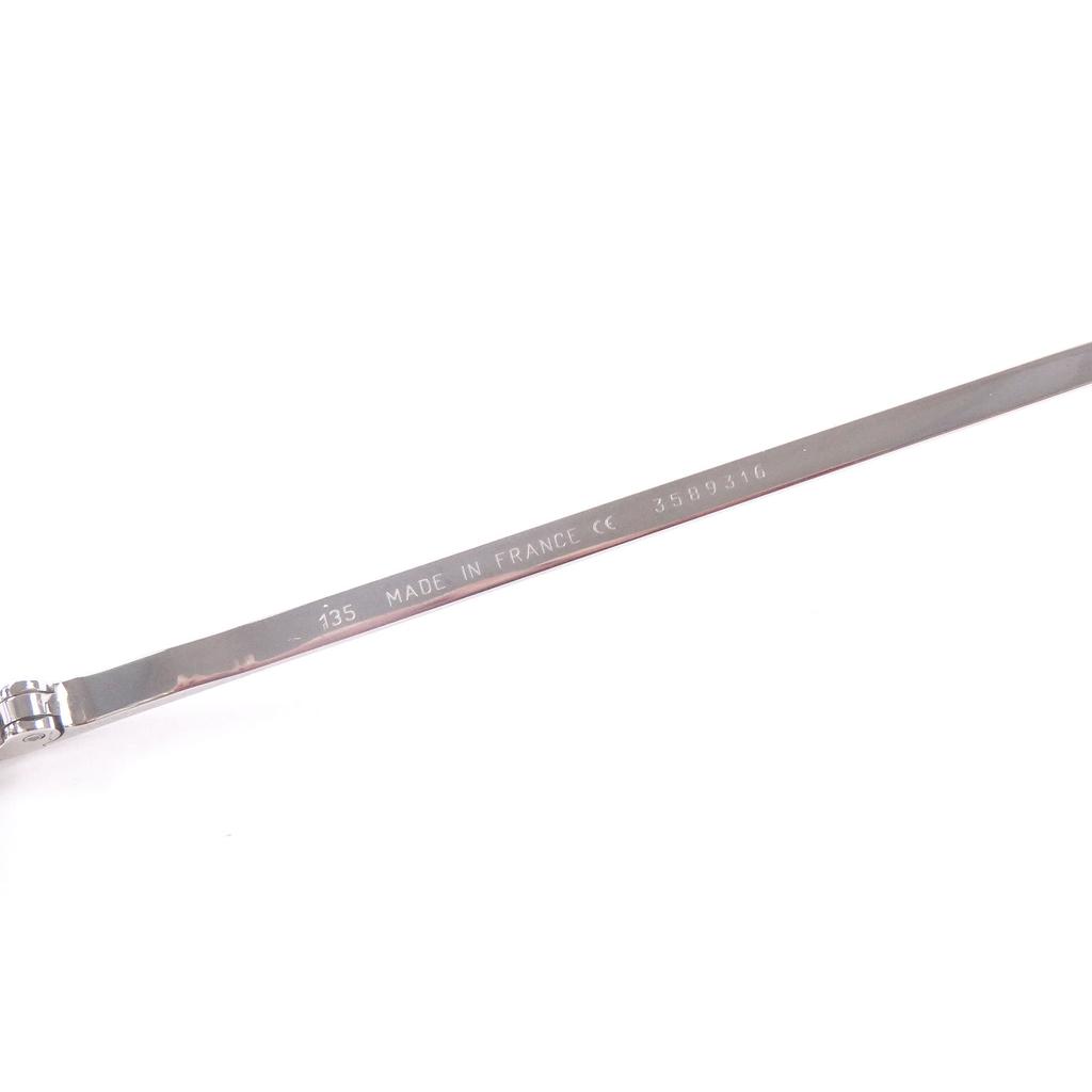 Very Good Cartier Glasses 135 Side Diamond 2P Two Point Silver diamond mens Used