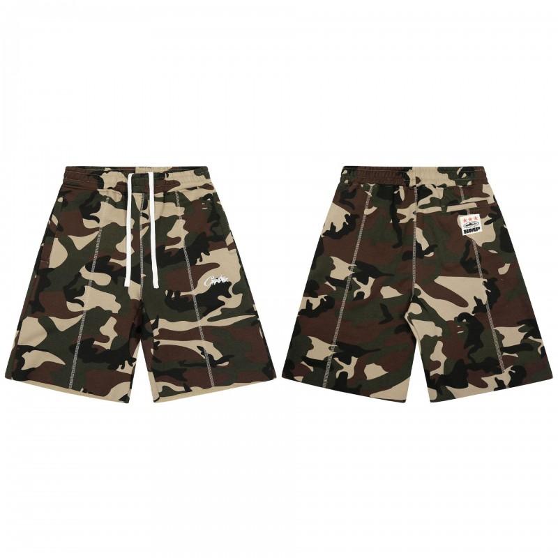 Corteiz Streetwear Short Pants Men Women Alcatraz Ship Print Loose Fit Cotton Shorts