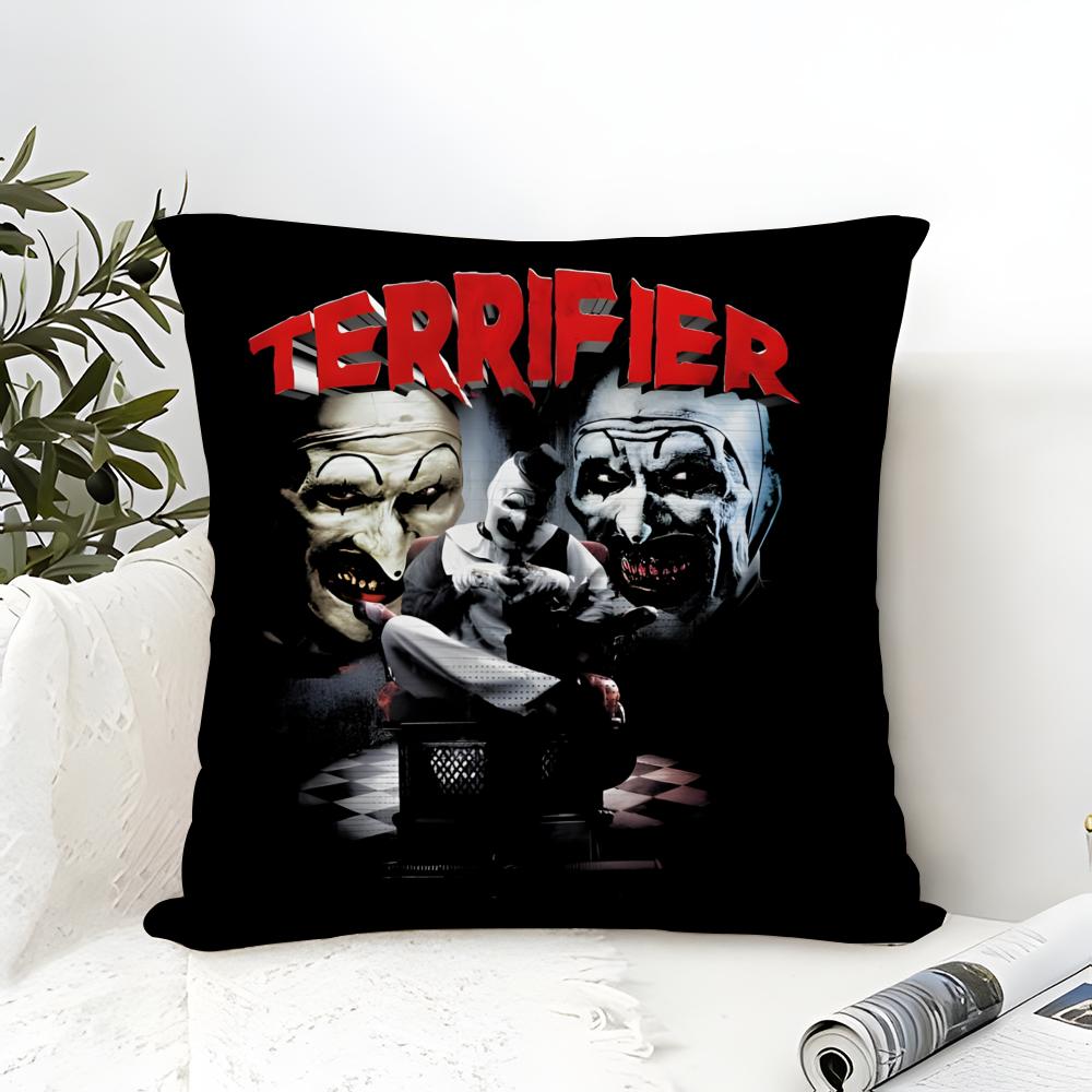 Pillow Case Cotton Linen Fabric Square Zipper Pillowcase Home Decorative Living Room Slasher Film T-Terrifier Horror Movies 2