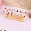Solid Wood Base Ring Display Rack Sponge Stick Ring Holder Multi Layer Ring Storage And Organization Rack Removable Metal Rack