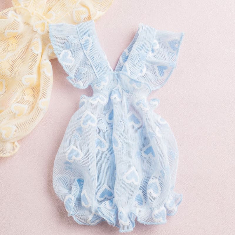 [Pet] Heart See-Through Crop Tee M