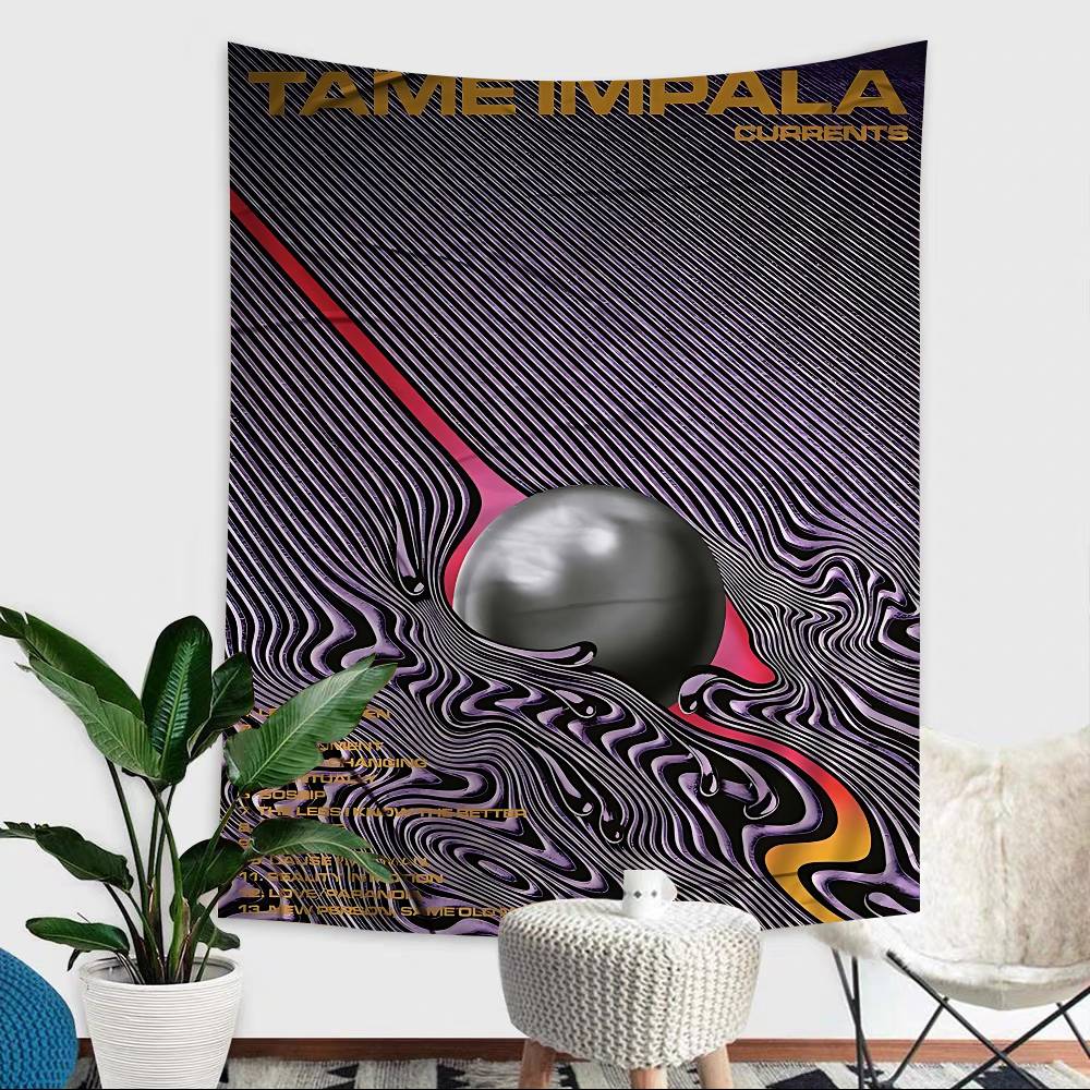 Popular Band T-Tame I-Impala Hanging Bohemian Tapestry Bohemian Wall Tapestries Mandala Kawaii Room Decor