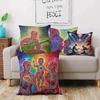 Home Decor Colorful Psychedelic Human Figure Pillow Covers Pattern Cushion Cover Suitable for Sofa Bedroom Car Pillow Cover