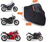 Motorcycle Cover, Waterproof, Heat-Resistant, Super Water-Repellent, Durable, for Motorcycles and Mopeds (6L - 265*105*125cm, Black)