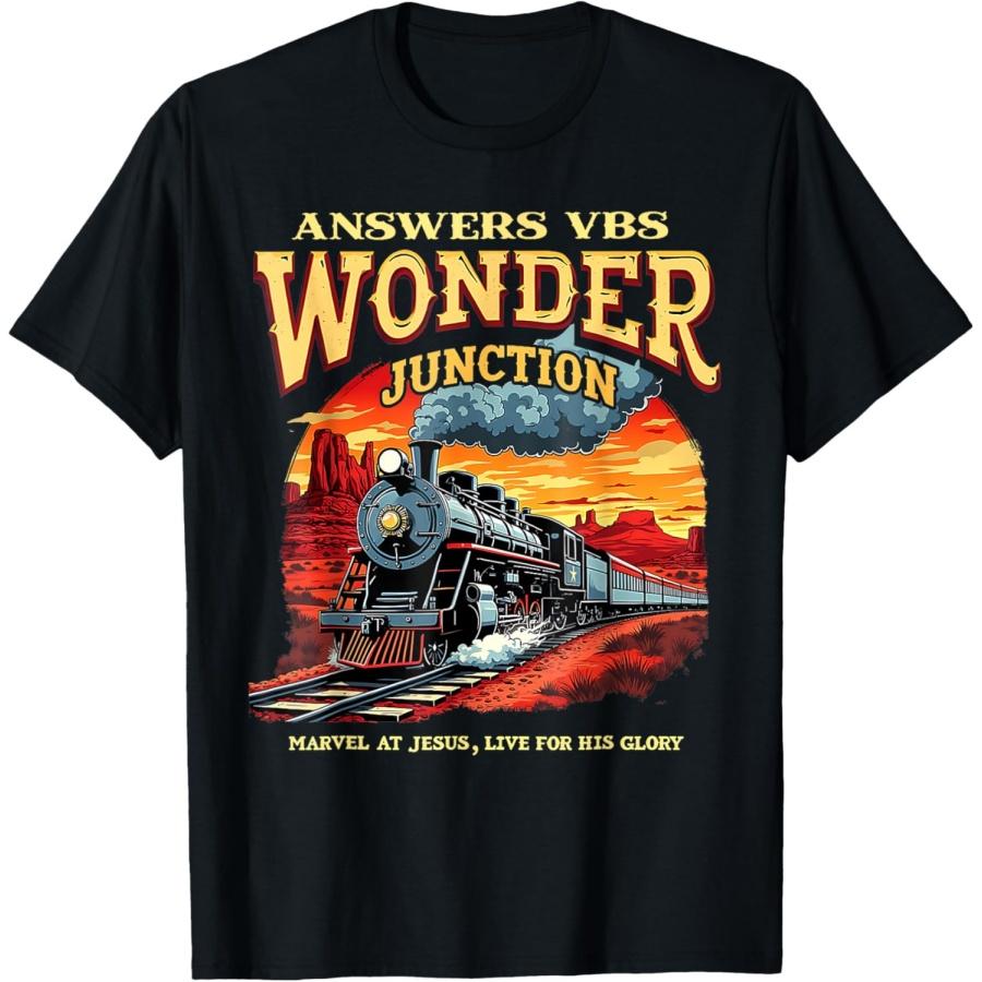 

Answers VBS Wonder Junction Christian Train Theme Graphic T-Shirt XXXXXL чорний