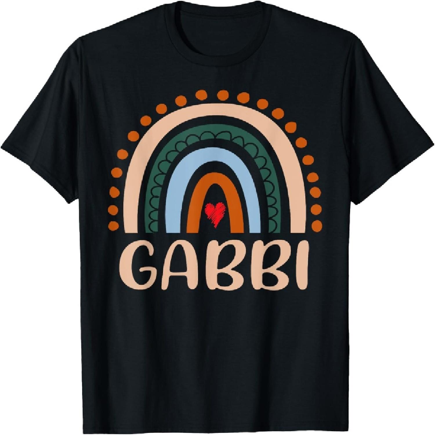 Gabbi Rainbow Grandma Cute Mothers Day Funny Gabbi T-Shirt S