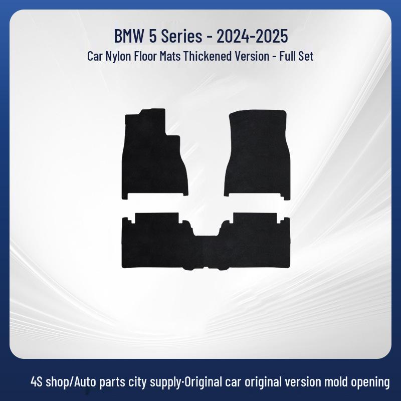 Eco-friendly Nylon Floor Mats for BMW 5 Series (Brilliance BMW 24-24) - Black Car Mats