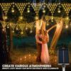 Outdoor Solar Icicle Pentagram String Lights 8 Lighting Modes Waterproof for New Year Christmas Garden Patio Staircase Holiday Decorative Lamps