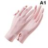 Summer  Sunscreen Gloves For Women Solid Color Uv Protection Ladies Gloves