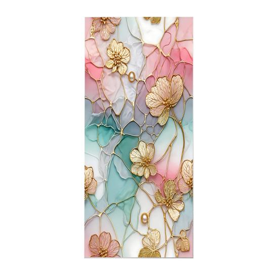 

Floral Window Privacy Film Removable Static Cling Privacy Protection Film Decorative Waterproof Window Film for Home Bathroom B