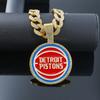 Hip Hop Euro-American Detroit Pistons Detroit Pistons Alloy Pendant Cuban Chain Necklace