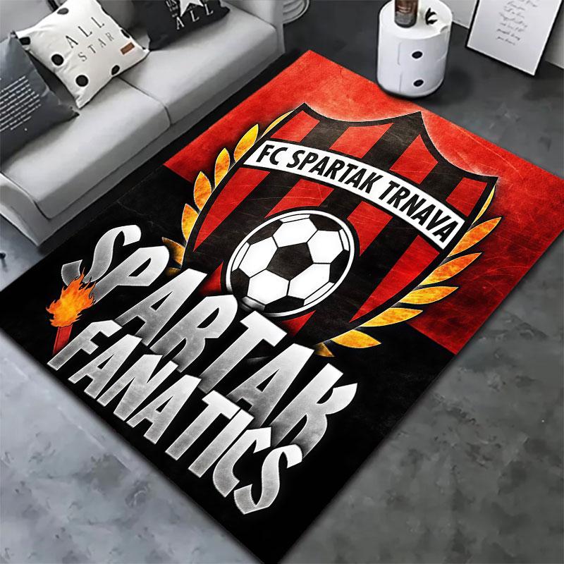 FC Spartak Trnava Teppich für Wohnzimmer Schlafzimmer Zuhause Sofadekoration, Kinderspiel Rutschfeste Bodenmatte