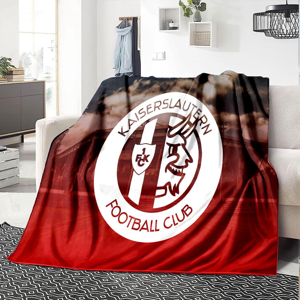 Kaisers-lautern Football Club Flannel Blanket, Soft Polyester, Modern Design, All-Season for Camping, Travel, Gifts for holidays or birthdays