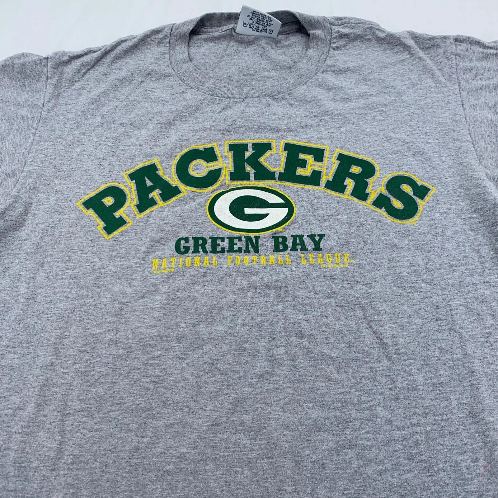 vintage 90s GREEN BAY PACKERS HEATHER GRAY T-Shirt MEDIUM football nfl XL