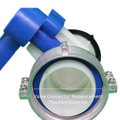 Robinet de sortie 75 mm Adaptateur de vidange IBC Vanne Robinet d'arrêt Réglage de l'eau de pluie Huile Carburant Eau Alliage d'aluminium Bleu HDPE