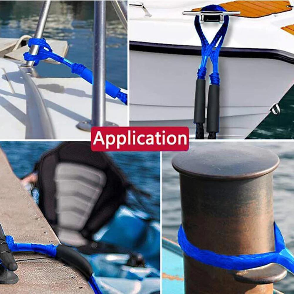 1,2M Elastische Bungee-Bootsliegeplatzleinen Marine-Festmacherseil Mit Schaumstoff-Schwimmer Bootszubehör Für Boot Kajak Waverunner Ponton