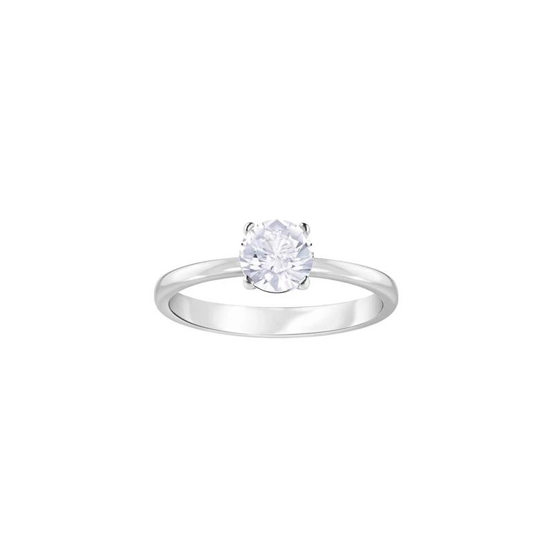Swarovski Attract round diamond imitation crystal ring men and women same style couple model silver 5368542