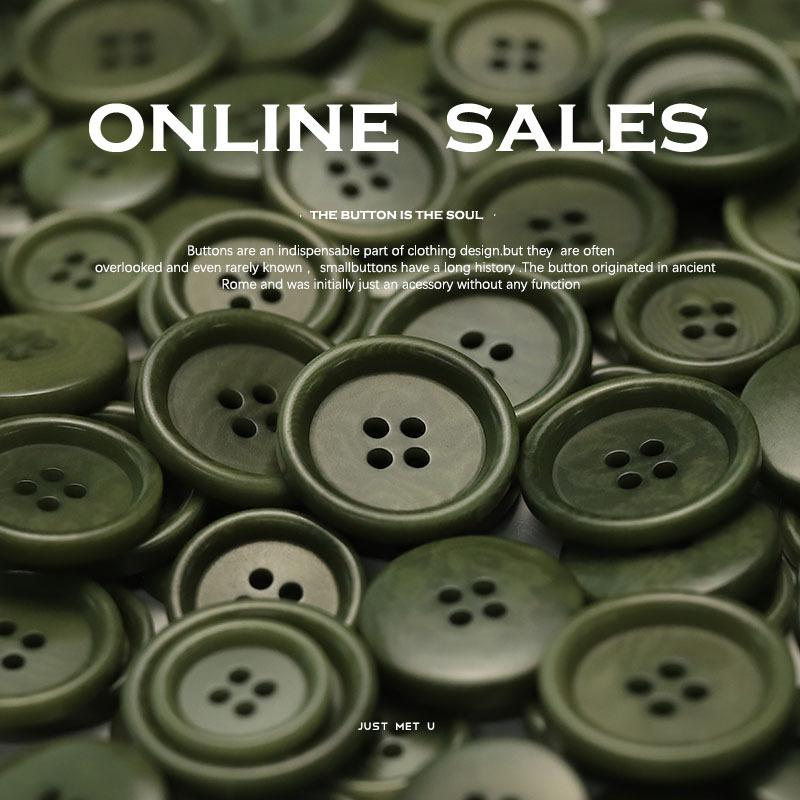 Ovocný Materiál Čtyřdírkové Knoflíky Univerzální Oděvní Knoflíky Sako Pletený Kardigan Trenčkot Kabátové Knoflíky