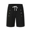 Men'S Casual Shorts Beach Loose Straight Button Five Quarter Pants