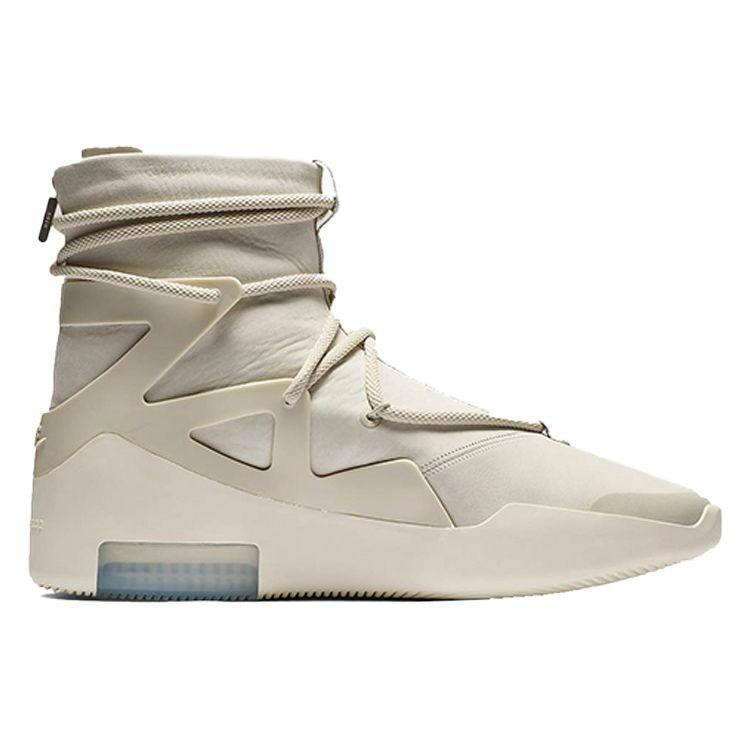 Nike Air Fear Of God 1 Light Bone Unisex Sneakers White Black AR4237-002