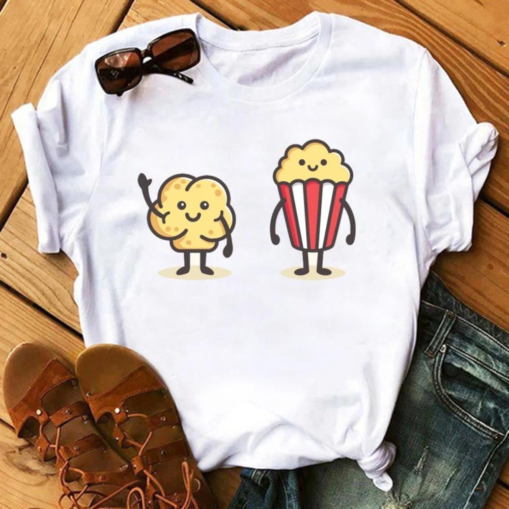 Funny Retro Casual Women's T-shirt Cute Women's Street Wear Panda Pattern Round Neck Short-sleeved Fashion Tea Print Aesthetic Clothing
