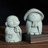 Japonská figurka Buddhy Štěstí Feng Shui Modlící se mnich Socha Miniaturní ozdoba pro akvárium Domácí zahradní dekorace