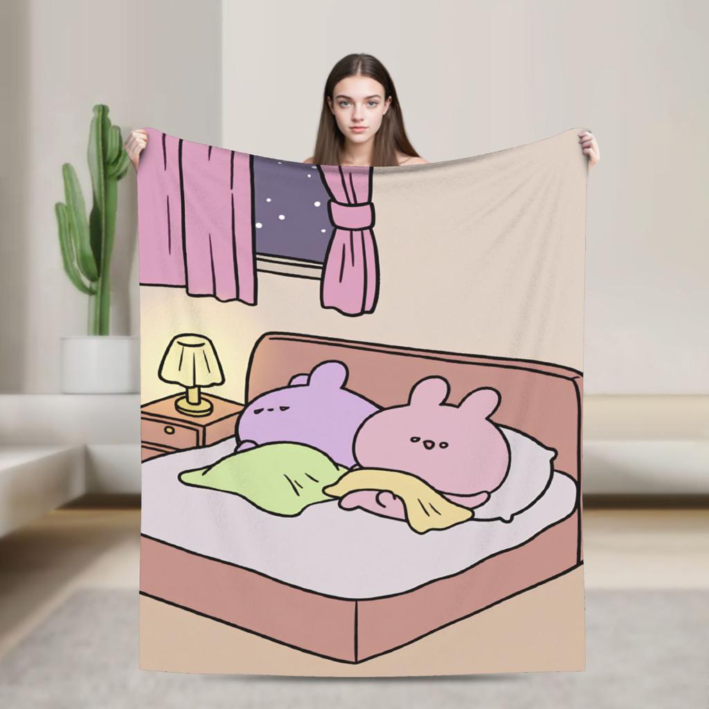 Asamimichan und Anemimi Super Warme Decke Junge Mädchen Plüsch Bettwäsche Überwürfe Flauschige Sofa Sessel Flanell Bettbezug Sofa Bettdecke