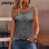 JPNTKY Women's Fashion Casual Sleeveless U-Neck Blouses & Shirts