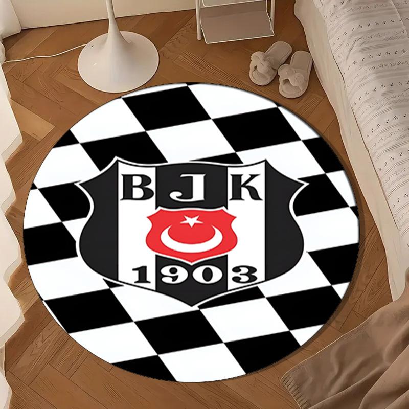 Beşiktaş Istanbul Football Club Emblem Round Mat Home Decor, Chair Rug For livingroom,Bedroom, Doormat Home Decor Birthday Gift Christmas Gifts