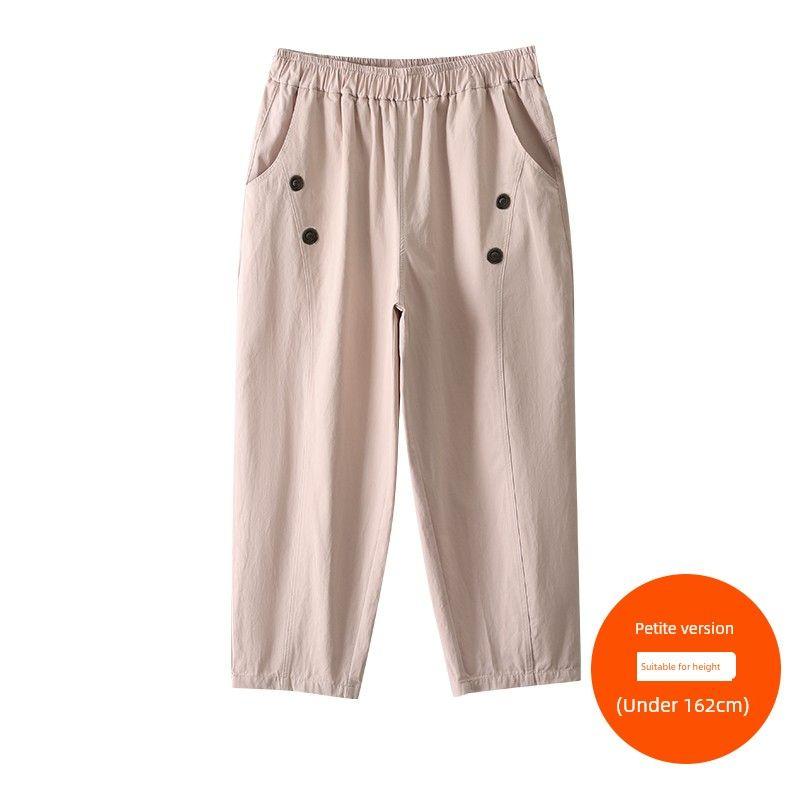 

Корейский стиль Ранняя осень Большой размер Большой размер Женские Стройнящие Брюки с высокой талией Повседневные Pink (under 162cm) 8xl