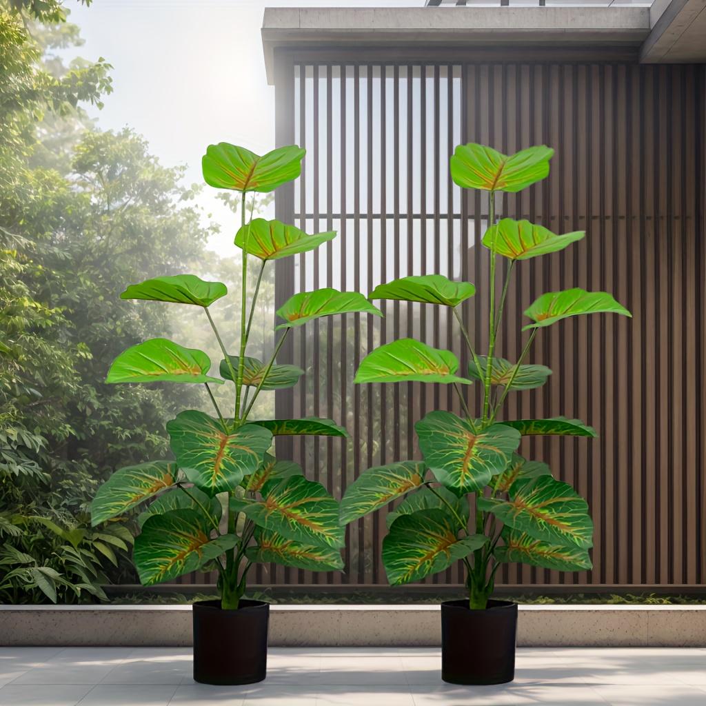 43" Artificial Palm Tree With 15 Green Leaves - Outdoor UV Resistant Artificial Plant For Various Room Types, Does Not Include Pot