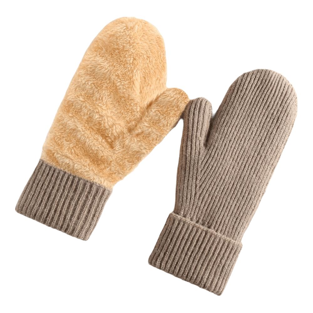 Knit Stretchy Winter Gloves Fleece Lining Snow Gloves High Quality Thermal Gloves  for Women Men