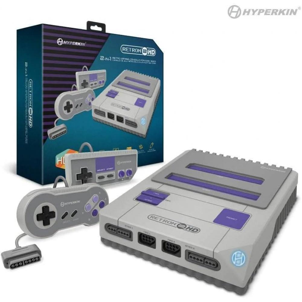 Hyperkin Retron 2 HD Gaming-Konsole für NES Super NES Super Famicom Grau Grau Retron 2