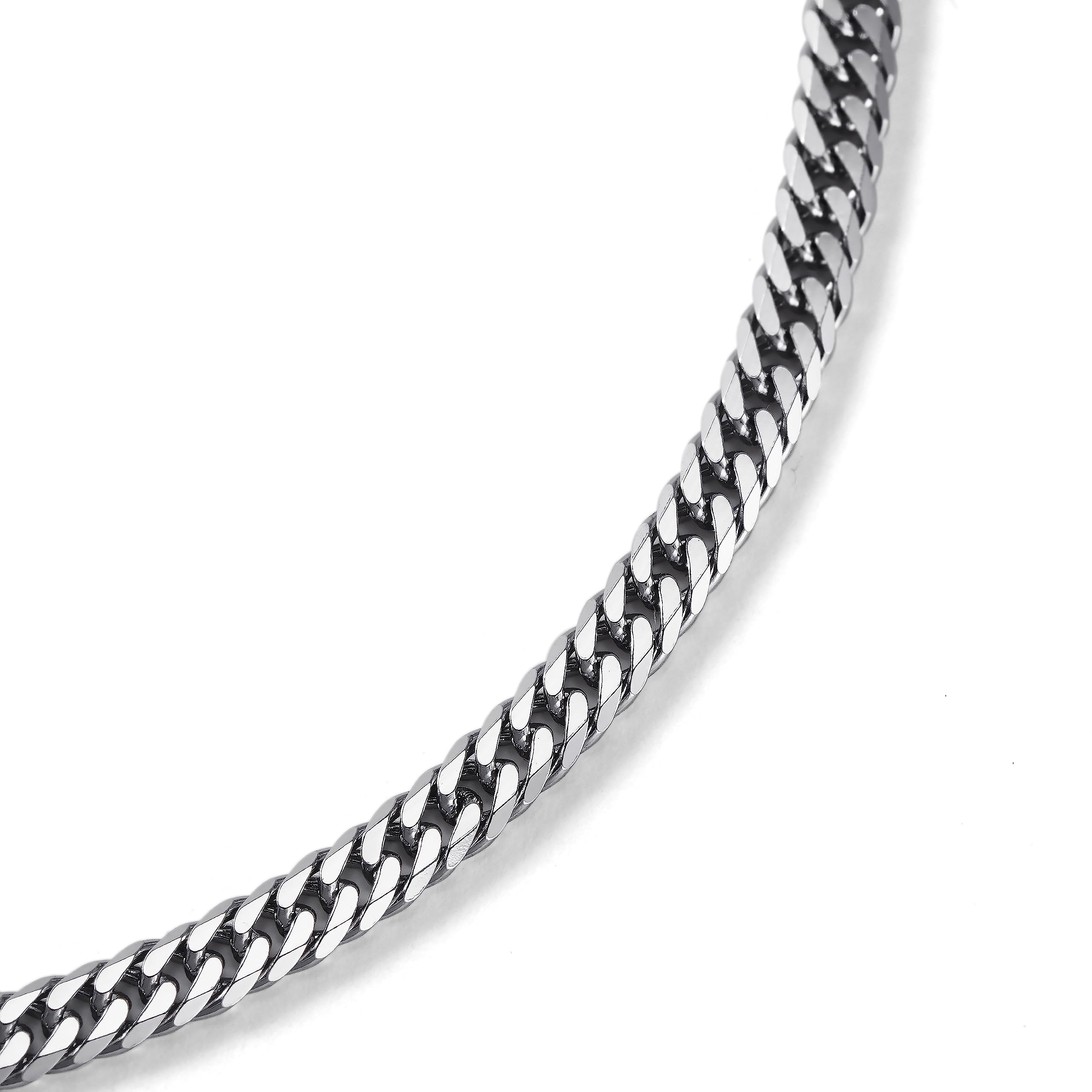 

Speranza Платина 850 Бордюрний ланцюжок Складний Вибір Сертифікований Японським Платиновим Ланцюжком-Кольє, Двосторонній 6-гранний, 11г, 50см, Ланцюжок, Pt850, М ятний, платиновий