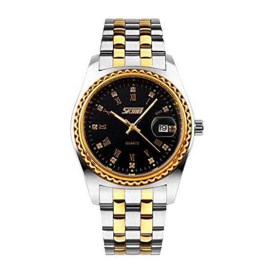 Men s Watch Small Business Classic Stainless Steel Arm Watch Men s Waterproof Analog Stylish Metal Band Casual Date Men s Luxury Present Gold Black