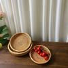 Rattan Fruit Tray Hand Woven Elegant Traditional Natural Rattan Serving Tray For Kitchen Counter Table S