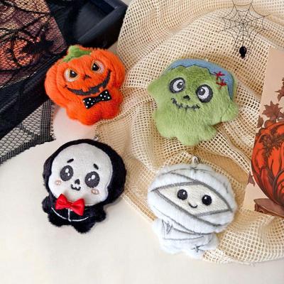 Cute Halloween Plush Keychains Cartoon Styles Soft Fluffy For Halloween Party Bag Decor Gifts