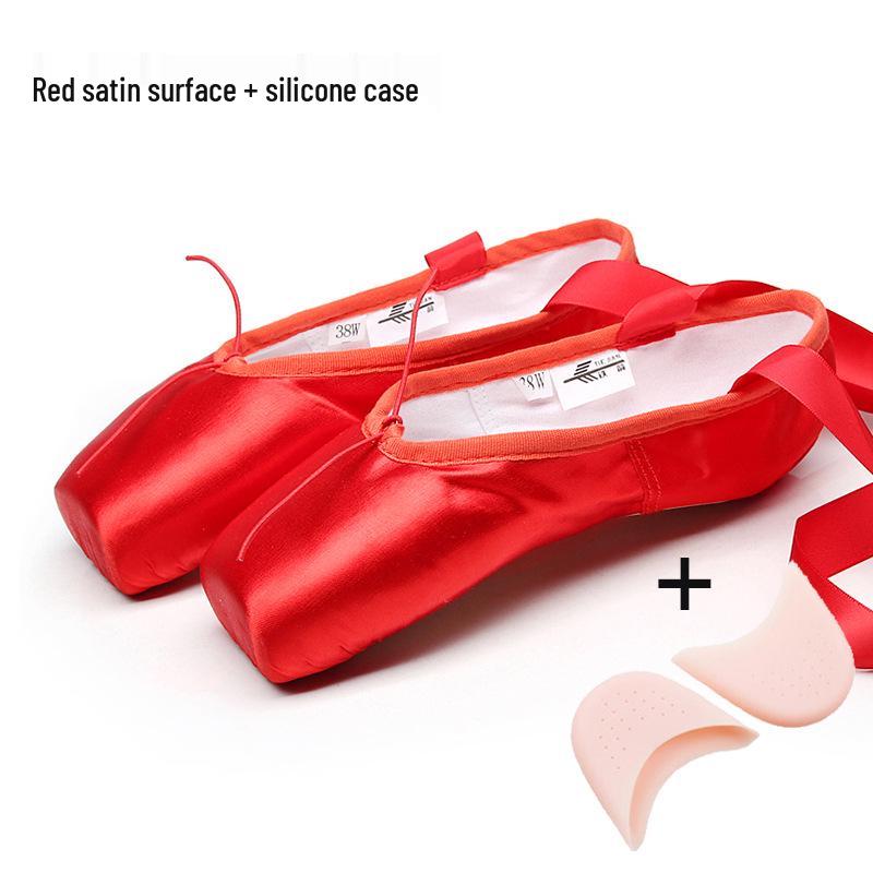 Lace-up Ballet Pointe Shoes for Children & Adults - Hard Sole Women's Dance Foot Tips