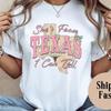 She's From Texas I Can Tell Shirt, Floral Texas Map Tshirt, Coquette Texas Girl Tee, Western Texas Shirt, Southern Girl Gift Comfort Colors®